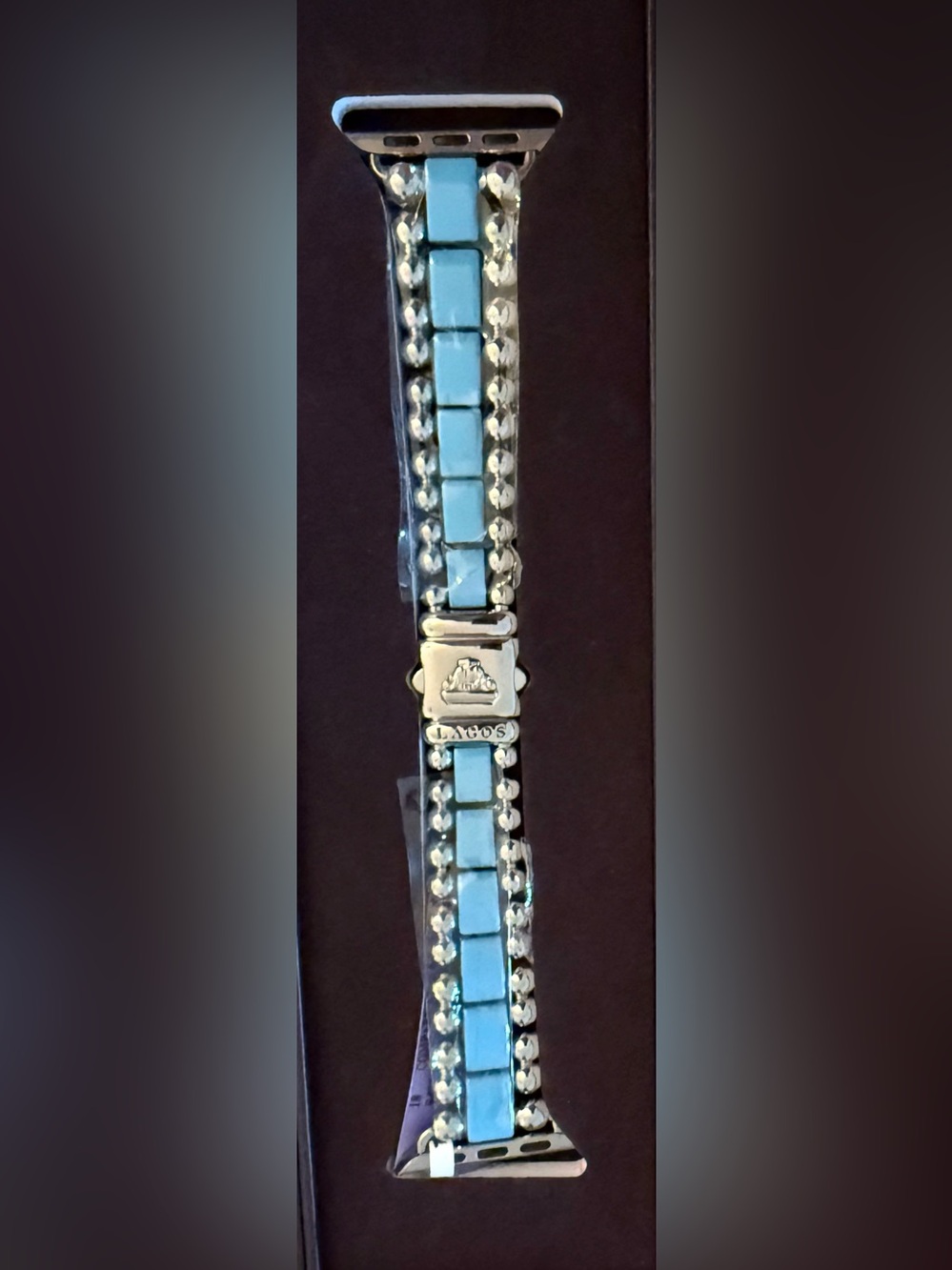 LAGOS Smart Caviar Bracelet For Apple Watch SS & Blue Ceramic. AMAZING PRICE NIB - Picture 4 of 10